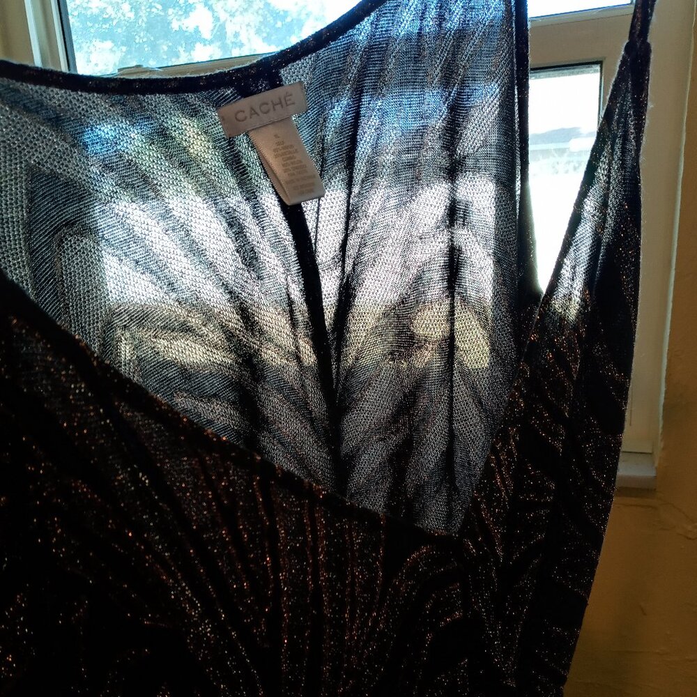 Cache Metallic Tiger Print Tank Top - Picture 6 of 8